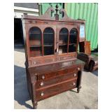 FALLON AND HELLEN MAHOGANY CHINA CLOSET WITH FLIP