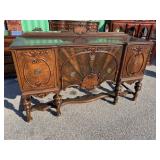 WALNUT CARVED SIDEBOARD