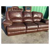 LEATHER RECLINING SOFA