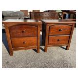 PR OF MODERN CHERRY NIGHTSTANDS
