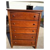 MODERN CHERRY 5 DRAWER CHEST