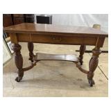 OAK 1 DRAWER LIBRARY TABLE