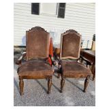 PR OF MODERN CARVED ARM CHAIRS