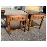 PR OF MODERN 1 DRAWER TABLES