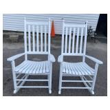 PR OF PAINTED WHITE PORCH ROCKERS