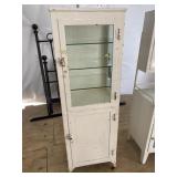 ANTIQUE METAL DOCTORS CABINET