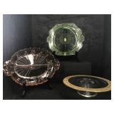 3 PC LOT OF MISC DEPRESSION GLASS