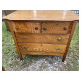 4 DRAWER OAK CHEST