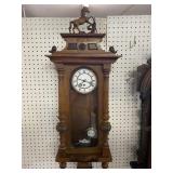 GERMANY REGULATOR TALL WALL CLOCK PENDULUM AND KEY