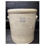 LARGE ANTIQUE 10 GALLON CROCK