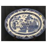 BLUE WILLOW CANTON MODERN PLATTER