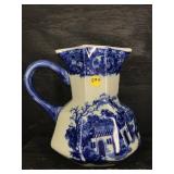 CONTEMPORARY BLUE AND WHITE PITCHER