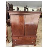 CHERRY INLAID ENTERTAINMENT CENTER