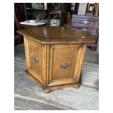 HECTAGON SHAPE COMMODE TABLE BY ETHAN ALLEN