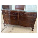 MAHOGANY CHIPPENDALE DOUBLE DRESSER