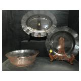 LOT OF 3 PINK AMERICAN SWEETHEART DEPRESSION GLASS