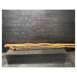 4 OLD WALKING STICKS CANES