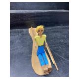 OLD WOODEN DANCING PUPPET