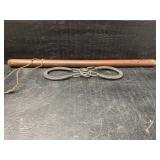 WOODEN BILLY CLUB AND HORSE SHOE RING GAME LOT