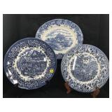 3 PC BLUE AND WHITE PORCEAIN LOT