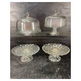 NICE CAKE STAND LOT OF 4