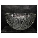 LARGE PRESSED GLASS PUNCH BOWL