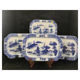 FOUR 11x7.5 IN CANTON PLATTERS