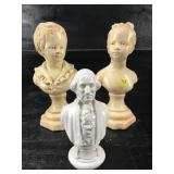 2 BUST, 1 CHALK PORCELAIN LOT