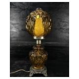 AMBER MODERN GONE WITH THE WIND STYLE LAMP