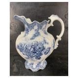 JOHNSON BROTHERS ENGLAND BLUE LARGE VIENNA PITCHER