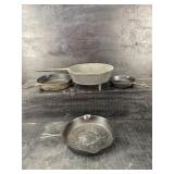 4 PIECE CAST IRON FRYING PAN SET