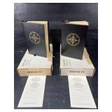 2 LEATHER BOUND DEMENTIA PRAECOX PARANOIA BOOKS