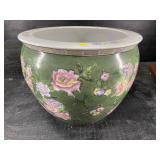 LARGE PORCELAIN FISH BOWL PLANTER