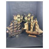 LOT OF 4 MODEL SHIPS