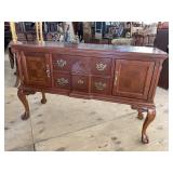 CHERRY SHELL CARVED SIDEBOARD