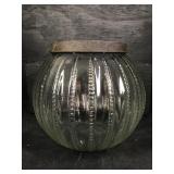 GLASS CANDY BOWL WITH METAL LID