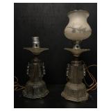 PR OF DOUBLE HANDLED ELECTRIC GLASS LAMPS