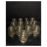 13 GLASS INSULATORS