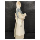 LARGE LLADRO FIGURE, GIRL WITH LAMB