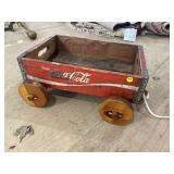 COCA COLA CRATE PULL WAGON