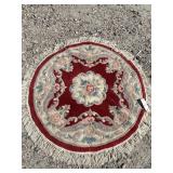 3 FT 8 IN ROUND MODERN WOOL RUG
