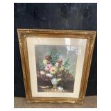 ORNATE FRAMED FLORAL PRINT