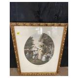 MORNING HAND COLORED ENGRAVING