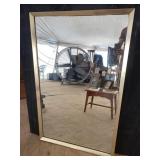 LARGE MODERN METAL FRAMED MIRROR