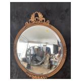 ROUND ORNATE GOLD MIRROR