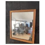 SQUARE OAK HANGING MIRROR