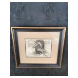 CHARCOAL DRAWING DOUBLE MATTED