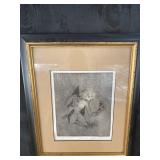 SIGNED ARTSIT PROOF DEVIL ENGRAVING