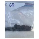 BAG OF 68 VARIOUS DATES INDIAN HEAD PENNIES