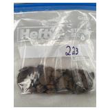 BAG OF 223 WHEAT PENNIES
